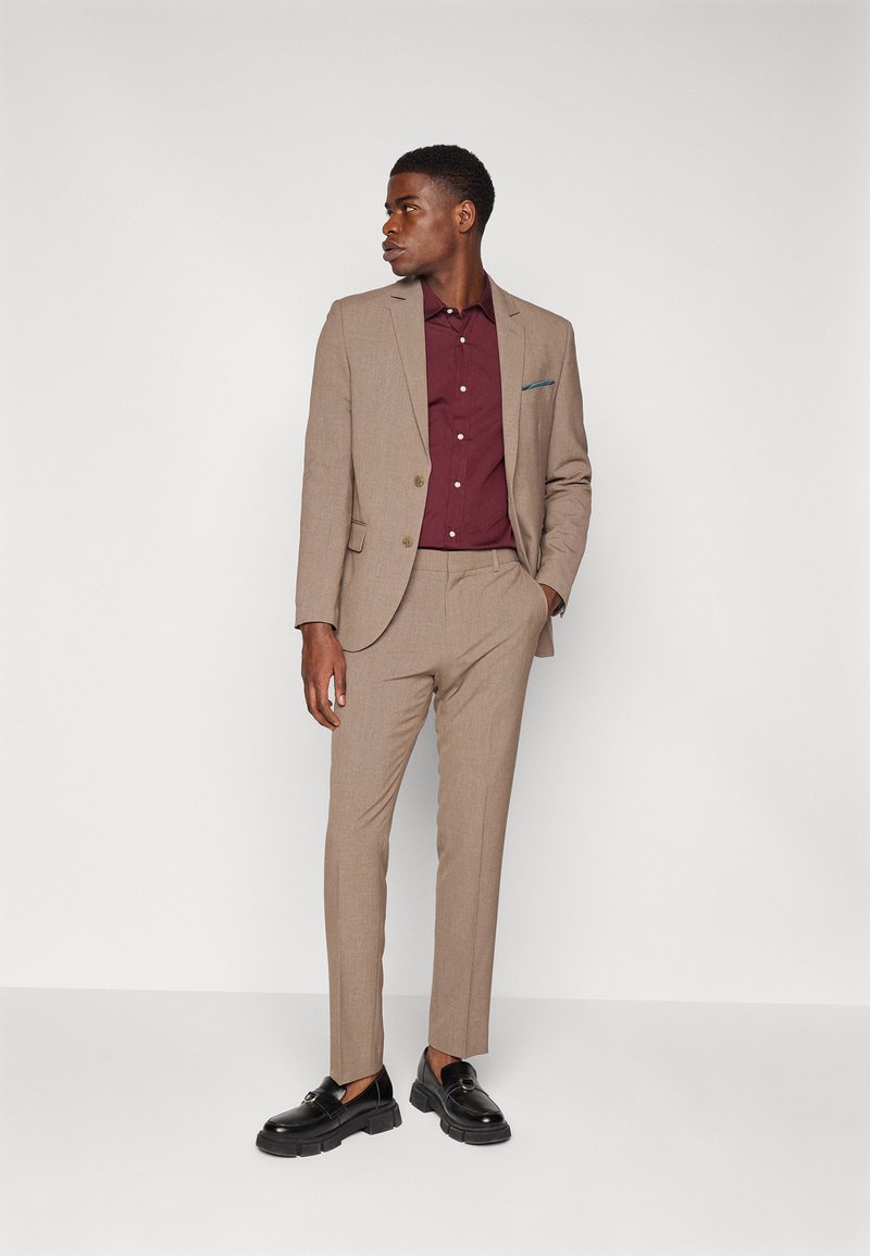 Pier One MELANGE BASIC SUIT - Anzug - mottled light brown