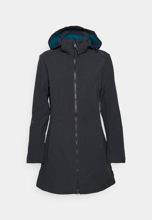 WOMAN PARKA ZIP HOOD - Softshellová bunda - antracite/deep lake