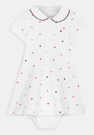 BABY FLAG POLO DRESS - Sukienka z dżerseju - white