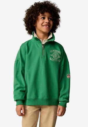 EMBROIDERY HALF ZIP - Sweatshirt - green