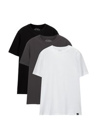 REGULAR FIT - 3 PACK  - Tricou basic - dark grey