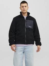 Jack & Jones - JORVESTERBRO TEDDY JACKET - Fleecetakki - black Pienoiskuva 1