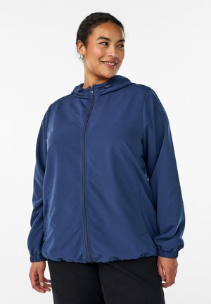 MIT KAPUZE UND REISSVERSCHLUSS - Kevyt takki - black iris