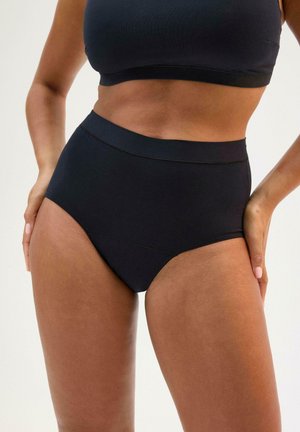 WITH MEDIUM ABSORBENCY – HIGH WAIST - Menstruationsunterwäsche - black