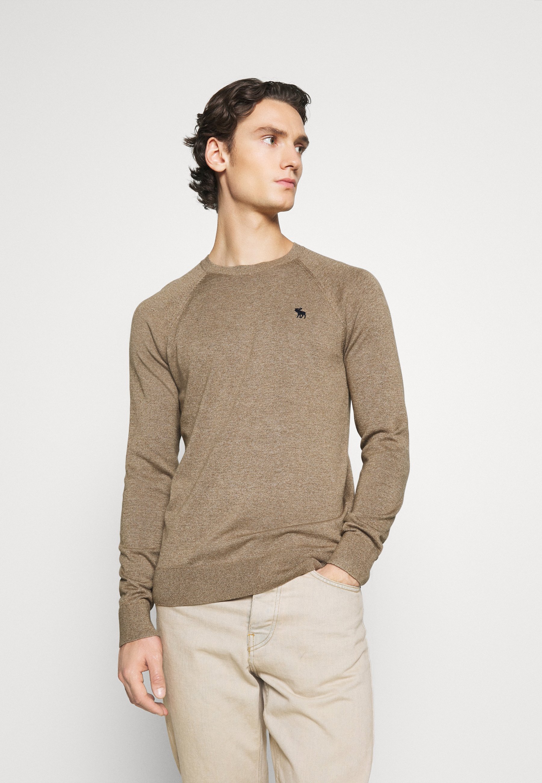 Abercrombie & Fitch CORE ICON CREW Strikkegenser tan Abercrombie & Fitch CORE ICON CREW - Strikkegenser - tan