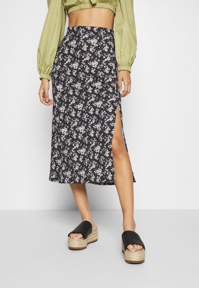 Blyantnederdel / pencil skirts - black/multi-coloured
