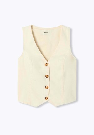 Promod, VESTON EN TOILE UNIE - Veste sans manches - ecru