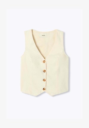 Promod, VESTON EN TOILE UNIE - Veste sans manches - ecru