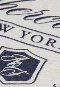 Abercrombie & Fitch CREST BOXY TEE - T-Shirt print - oatmeal heather