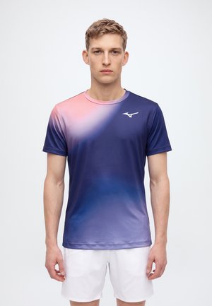 Mizuno, TENNIS GRAPHIC SSLEEVE TEE - Спортна тениска - beacon blue