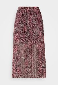 PLEATED PRINTED SKIRT - Áčková sukně - bordeaux pink