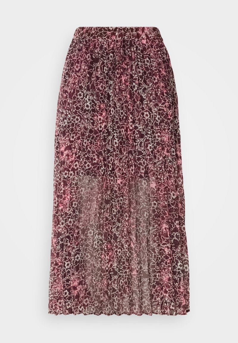 Scotch & Soda Plooirok donkerrood gemêleerd