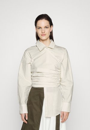 DRAPED SHIRT - Overhemdblouse - white