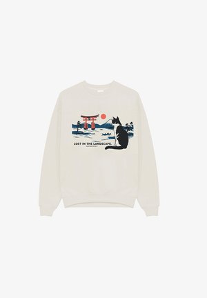 Kaotiko CREW LANDSCAPE UNISEX - Φούτερ - ivory
