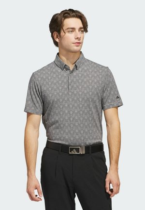 adidas Performance GO-TO PRINTED STRIPE - Polo shirt - grey three mel   black