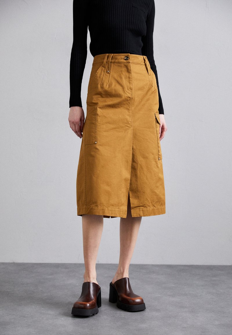 Rabanne - SAFARI SKIRT - A-line skirt - cognac, Enlarge