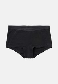 Boxers noirs avec une large ceinture portant un marquage subtil "Swedemount", des coutures plates et un tissu lisse et extensible.