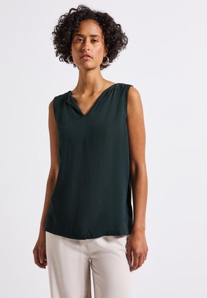 Street One MIT SPLIT NECK - Top - grün