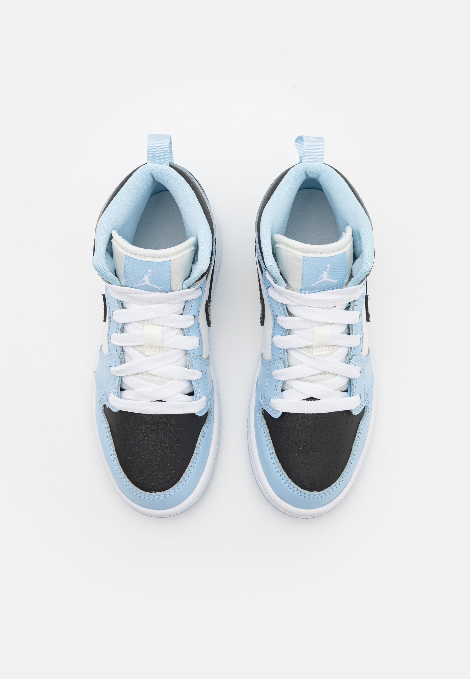 Jordan 1 MID UNISEX - Basketbalschoenen - ice blue/black/sail/white/lichtblauw  - Zalando.nl