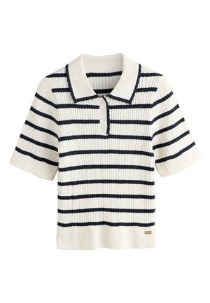 Laura Ashley, REGULAR FIT - STRIPED - Polo shirt - ecru navy