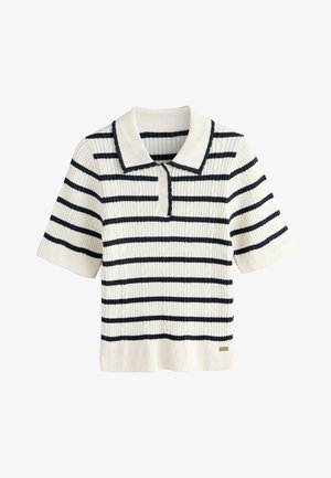Laura Ashley, REGULAR FIT - STRIPED - Polo shirt - ecru navy