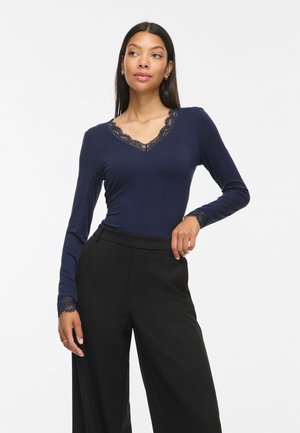 VILA, VICLURA - Top s dlhým rukávom - navy blazer