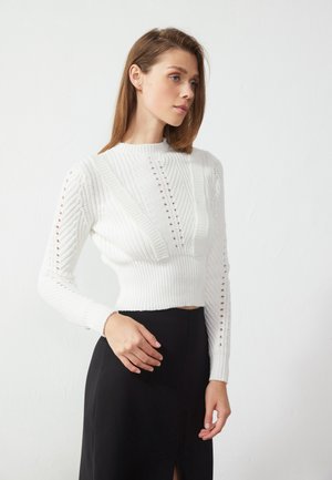 Anna Field Strikkegenser - off-white