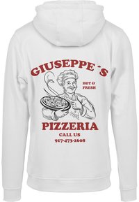 Mister Tee GIUSEPPES PIZZERIA - Mikina s kapucňou - white