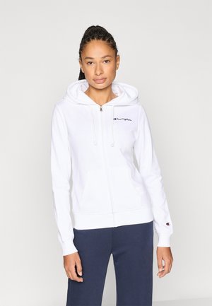 ICONS CONTRAST FULL ZIP HOODIE - Φούτερ με φερμουάρ - white