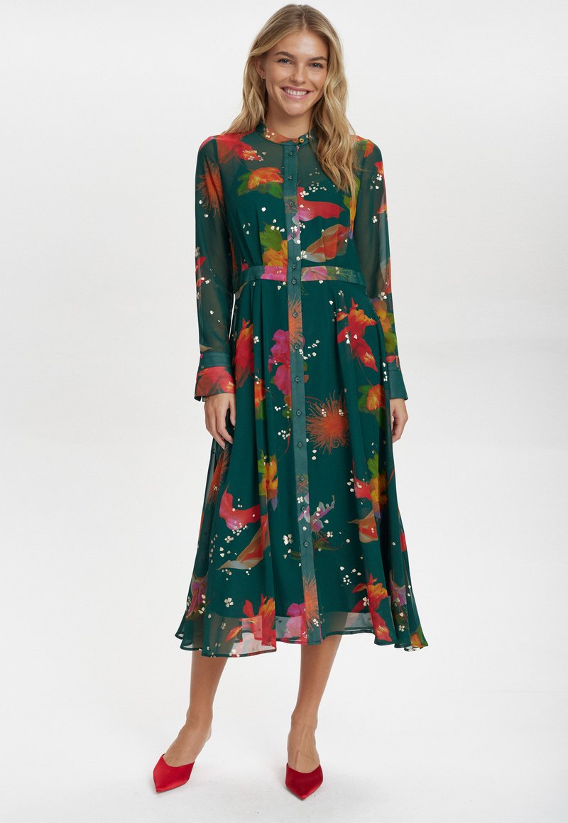 Numph Blousejurk donkergroen