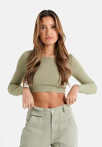 Sixth June - MONOCHROM - Long sleeved top - khaki Thumbnail Image 1
