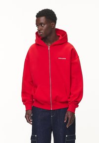 Pegador COLNE LOGO JACKET - Cipzáras pulóver - washed red