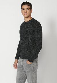 Koroshi Strickpullover - black