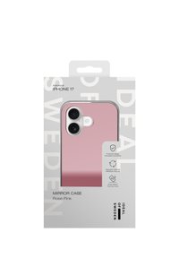 Roze spiegel telefoonhoesje voor iPhone 17, met een glanzende afwerking, beschermend ontwerp en valbestendige duurzaamheid. Gemaakt van gerecyclede materialen.