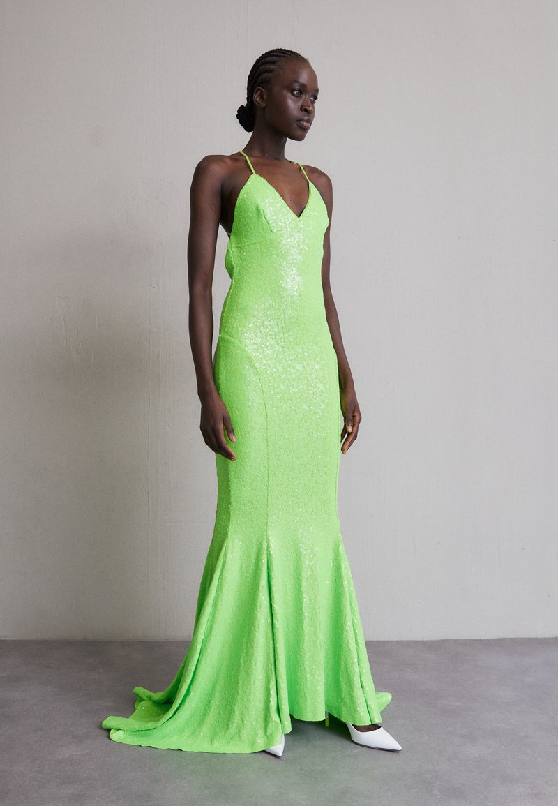 Green neon Crinkle fashion robe one size main image 0