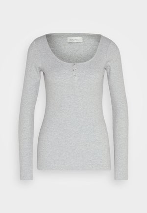 Langærmet T-shirt - mottled grey