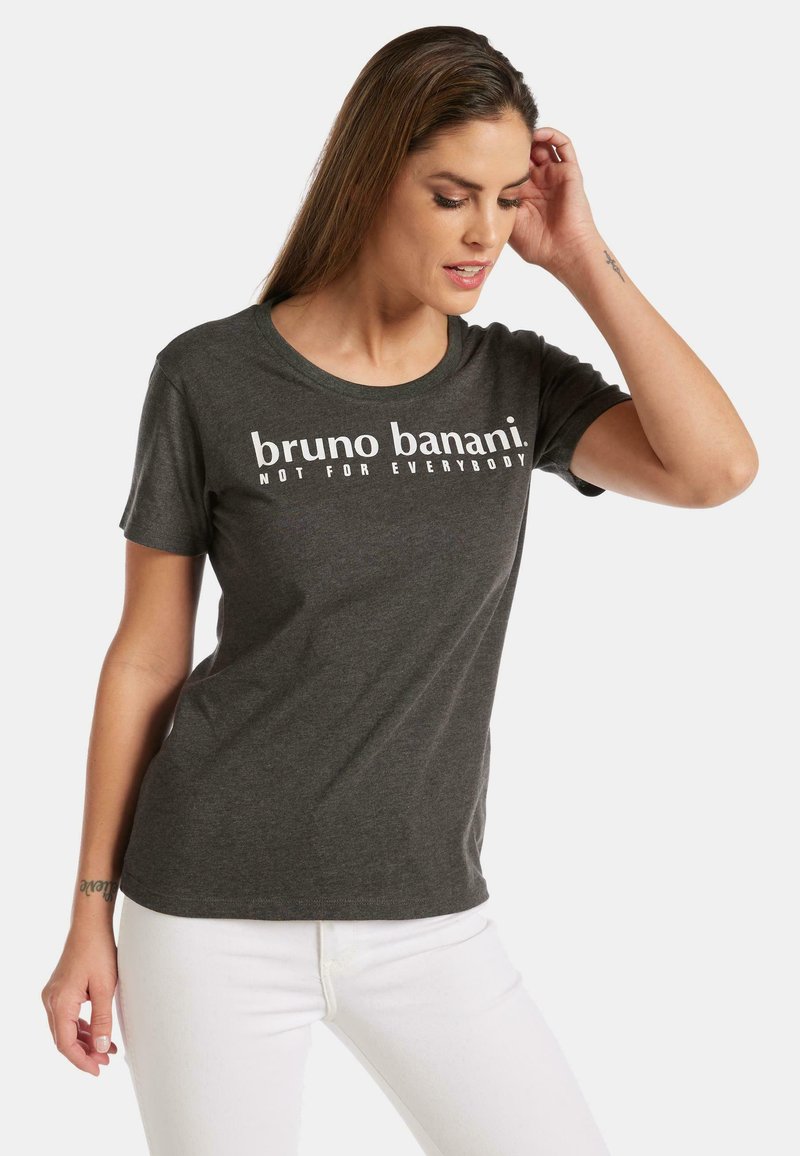 Bruno Banani AVERY - T-shirt med print - anthrazit melange