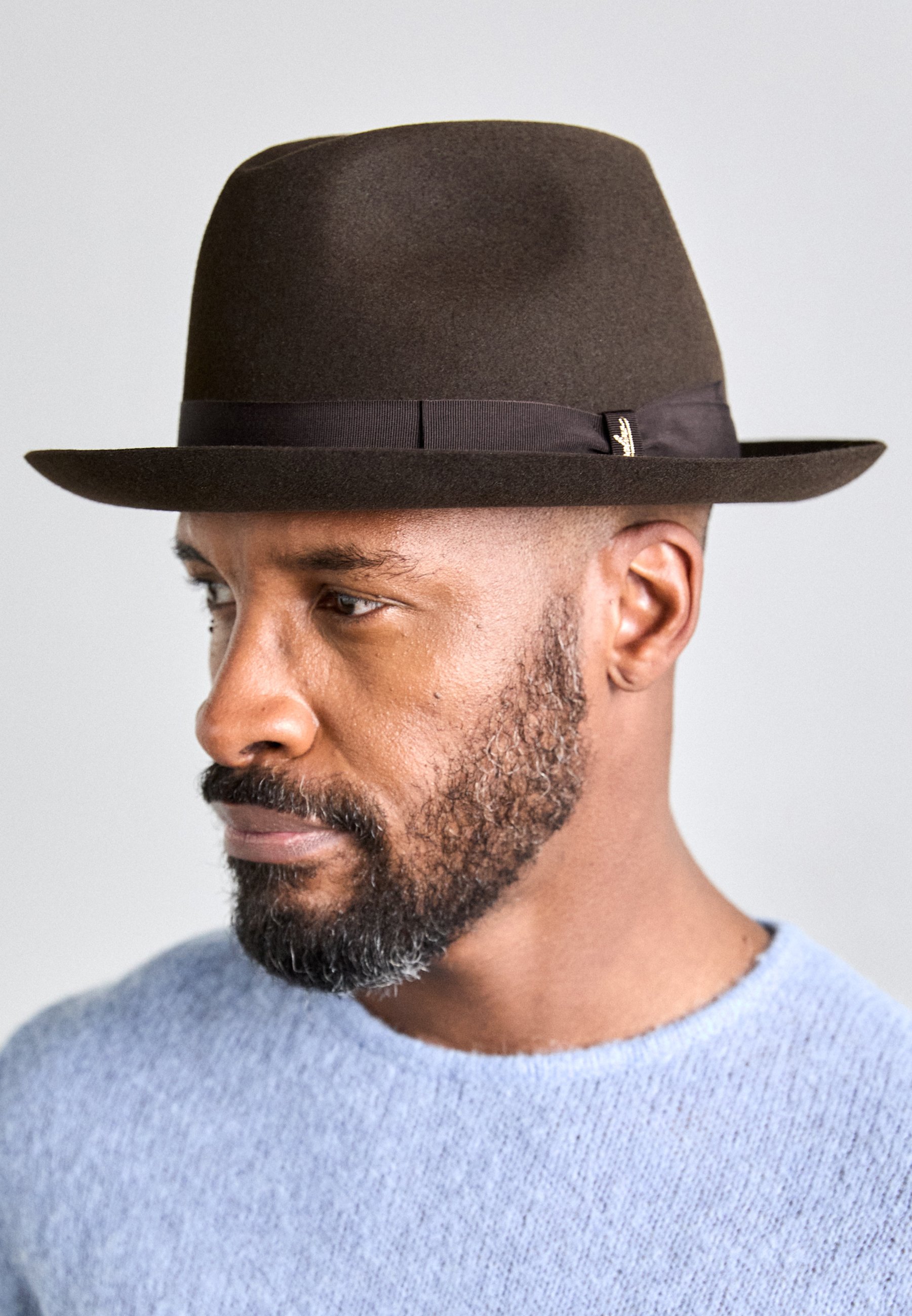 Chapeau Borsalino Vintage En Feutre Marron - Taille M, Style Fedora Pour Homme