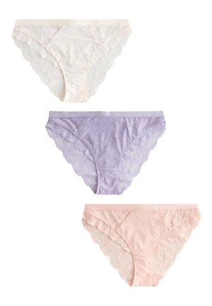 Next HIGH LEG FIT - LACE TRIM 3 PACK   - Slip - cream lilac peach