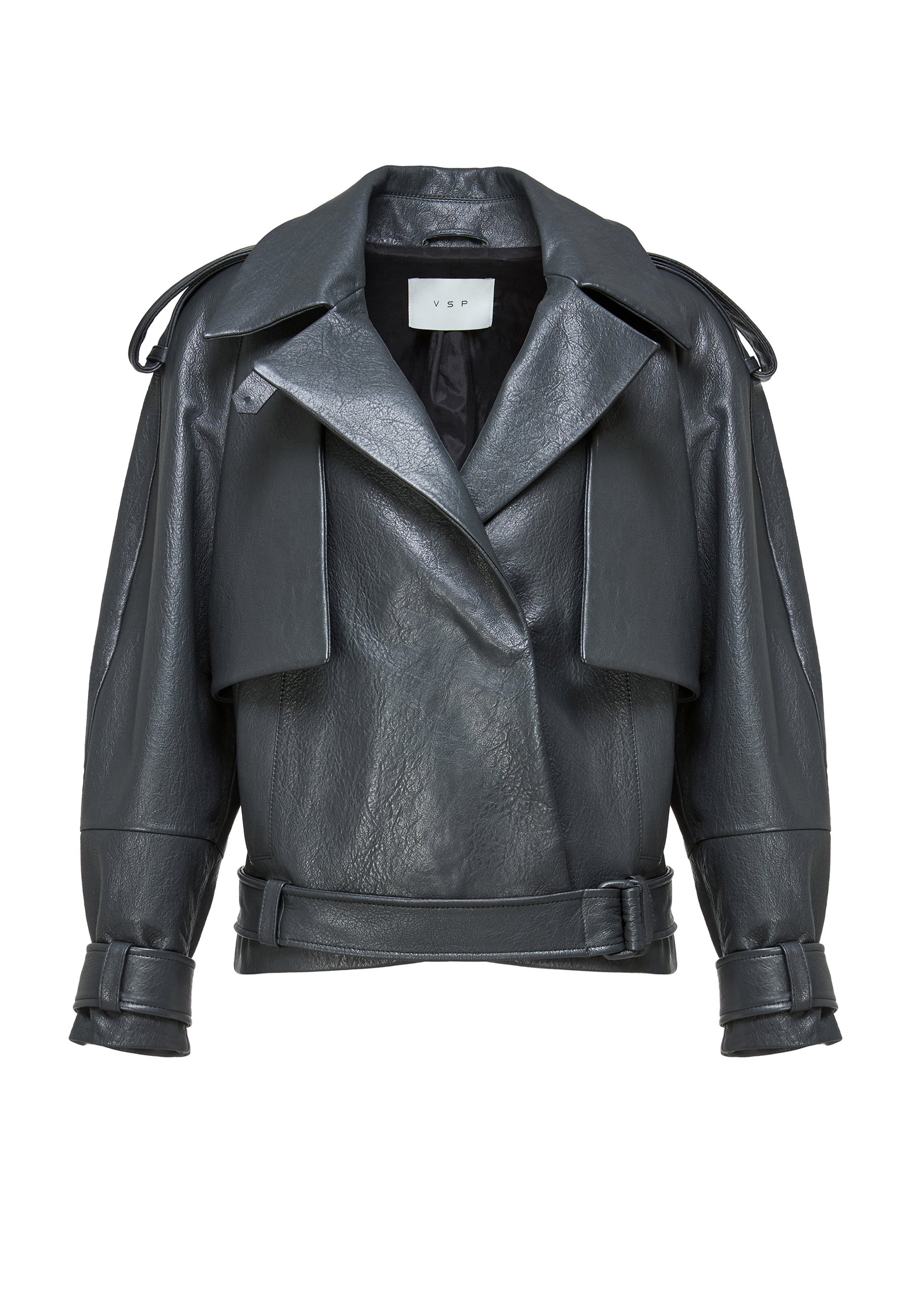 MOSCHINO Leather jacket - nero/black - Zalando
