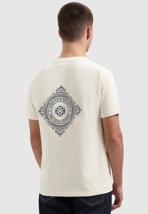 REGULAR FIT CREWNECK - Print T-shirt - ecru