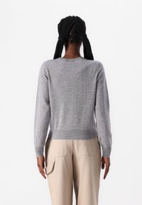 VILA VIRILEY O NECK CARDIGAN - Kardiganas - medium grey melange
