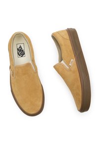 Vans CLASSIC SLIP-ON UNISEX - Belebújós cipők - pig suede gum antelope