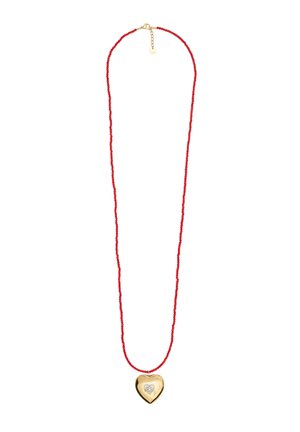 Halskette - gold red white