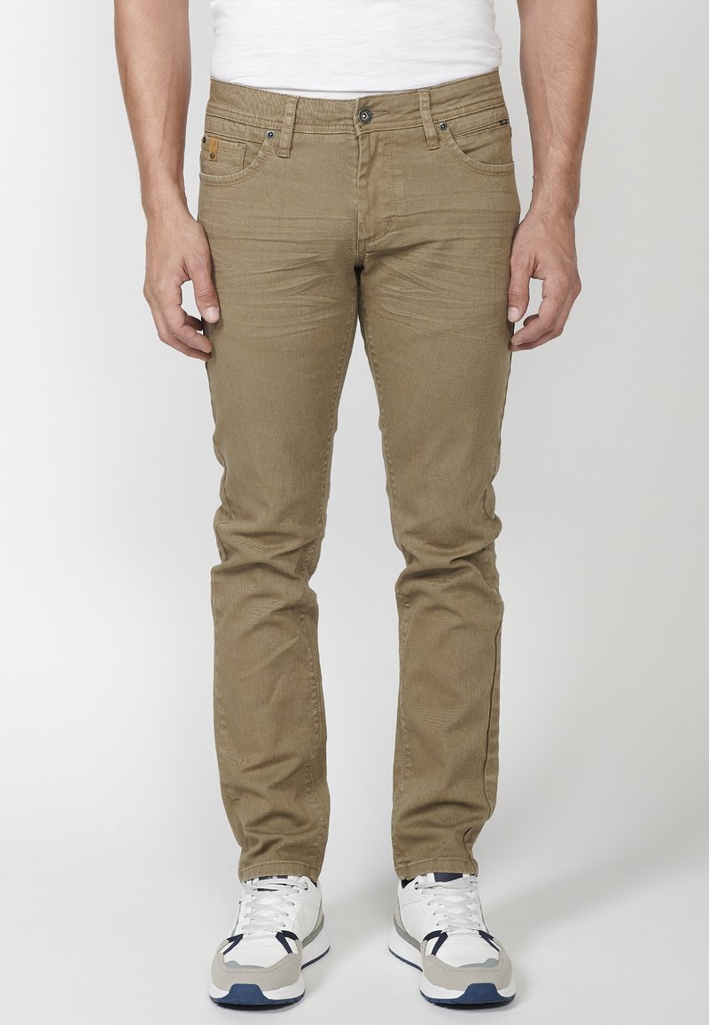 Koroshi STRETCH  - Sirgete säärtega teksad - vison mink light brown