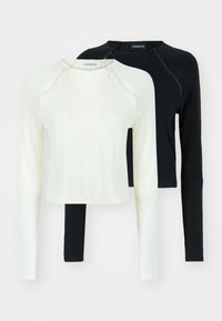 ADAPTIVE 2 PACK - Top dugih rukava - black/off-white