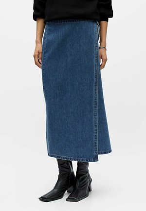 WICKEL - Jupe portefeuille - medium blue denim