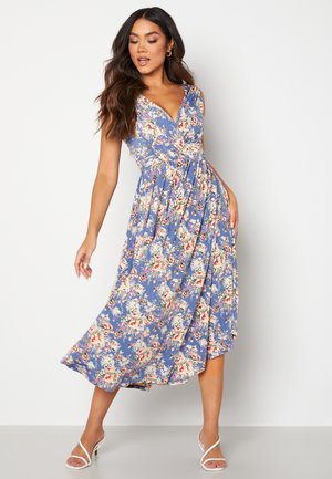 Bubbleroom DRAPED SOFT MIDI DRESS - Maxikjoler - blue