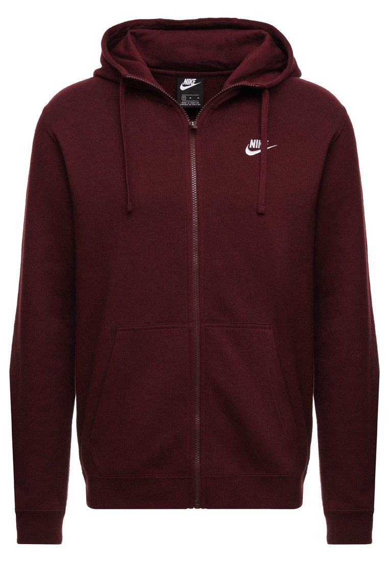 maroon nike zip up hoodie