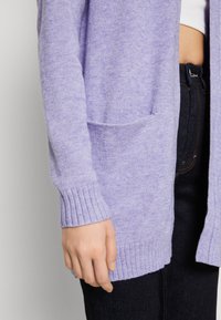 VILA VIRIL OPEN NOOS - Adīta jaka - sweet lavender melange
